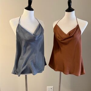 Express Women's Camisoles - Blue and Brown